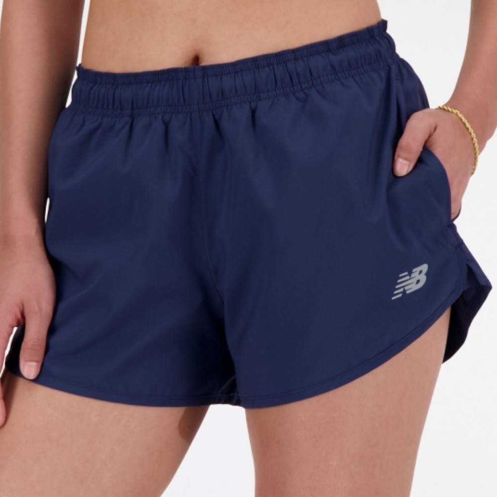 NWT New Balance || Woman’s workout blue shorts with inner thigh attached Sz L